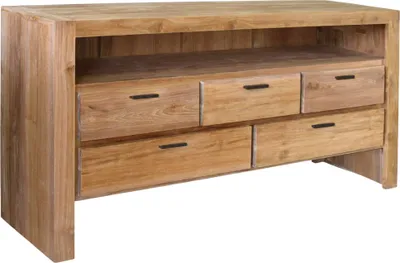 Image de 180x85cm Buffet en teck massif Marstrand résistant aux intempéries