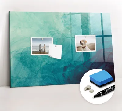 Produktbild von Magnetpinnwand Memoboard - Zubehörsatz - Weißer Marker + Schwamm + Magnete - 60 x 40 cm - Tiefenabstraktion