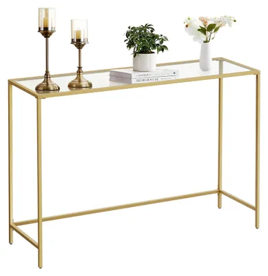 Productafbeelding van VASAGLE console tafel, bijzettafel, met een blad van gehard glas, moderne salontafel