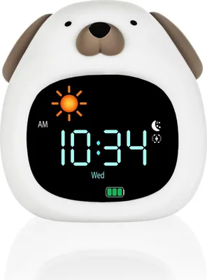 Zdjęcie produktu dla ZOPA Silikonowy budzik dla dzieci z lampką nocną i muzyką, Dog