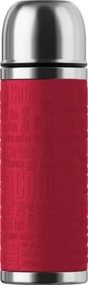 Produktbild von Emsa Isolierflasche Senator 0.5L Rot, Edelstahl-Silikon, doppelwandig, 100% dicht, robust, 12h heiß/24h kalt, Trinkbecher, Safe Loc Verschluss, Einhandbedienung, handspülbar
