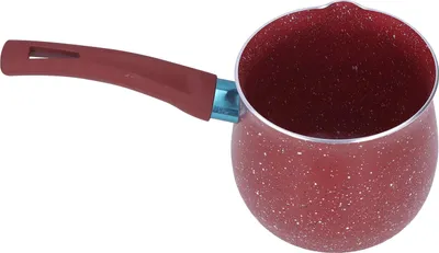 Produktbild von Mini-Kaffeekanne, Stielkasserolle, leichter Küchentopf aus antihaftbeschichteter Aluminiumlegierung, rot
