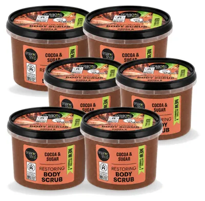 Produktbild von 6 x Organic Shop Body Scrub Kakao - Richte Hydratation - 250 ml - Vorteilspackung - 6 Stücke