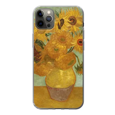 Produktbild von MuchoWow® Handyhülle Schutzhülle Hülle für iPhone 13 Pro Max Sonnenblumen - Vincent van Gogh Silikon Softcase Handy Hülle - Mobiltelefon