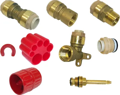 Immagine prodotto di Raccordi a pressione Presa di transizione per tubo di rame Presa DVGW Profondimetro Clip di smontaggio, Dimensione:18 x 3/4, Selezione:Presa con filettatura interna