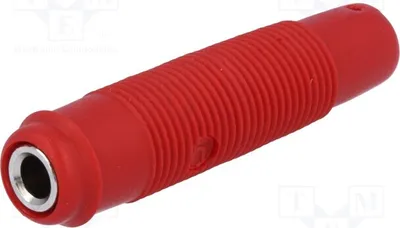 Produktbild von 1x Buchse 4mm Bananen vernickelt rot  60VDC 16A 3mΩ KUN30RT Bananenbuchsen 4mm