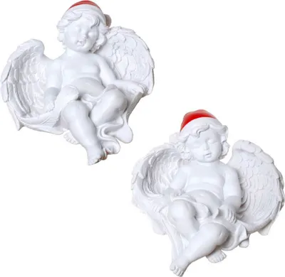Produktbild von 2er Set Weihnachts Engel schlafend im Flügel