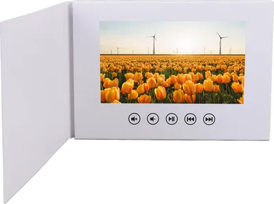 Immagine prodotto di Video biglietto di auguri, schermo LCD a colori da 10 pollici, 128 MB di memoria, 1280 x 720, brochure per matrimonio, compleanno, anniversario