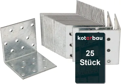 Produktbild von KOTARBAU® Winkelverbinder 60 x 60 x 60 mm 25 Stk. Stahl Verzinkt Schwerlast
