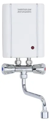 Zdjęcie produktu dla Mały przepływowy podgrzewacz wody THERMOFLOW Elex 3,5 z zaworem, 3,5 kWh, biały