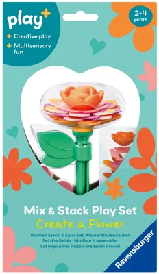 Produktbild von Play+ Blumen Steck- und Spiel-Set: Kleiner Blütenzauber orange - ab 2 Jahre