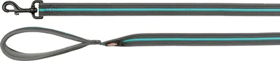 Zdjęcie produktu dla Trixie Smycz FUSION, bardzo długa, L-XL: 1,80 m/25 mm, grafit/ocean