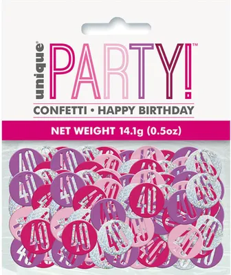 Produktbild von Konfetti Metall Glitz 14g #40 Pink
