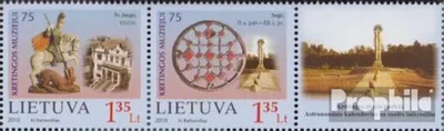 Produktbild von Briefmarken Litauen 2010 Mi 1042-1043Zf mit Zierfeld (kompl.Ausg.) postfrisch Museum