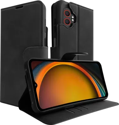 Image de Cazy Coque compatible avec Samsung Galaxy Xcover7 Pro Coque avec Porte-cartes - Bookcase Premium - Noir