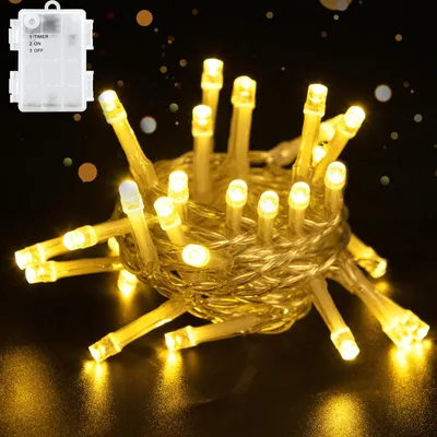 LED-Lichterkette 2m 20 LEDs warmweiß IP65 Timer