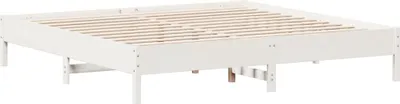 Produktbild von vidaXL Massivholzbett ohne Matratze Weiß 200x200 cm Kiefernholz