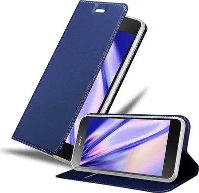 Produktbild von Cadorabo Handyhülle für Sony Xperia Z5 PREMIUM Schutz Hülle in Blau Cover Etui Book Case Booklet