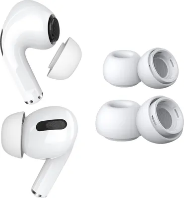 Produktbild von MMOBIEL 2 Paar Ersatz-Ohrstöpsel für AirPods Pro - Silikon Ohrstöpsel 1xS 1xM – Weiß