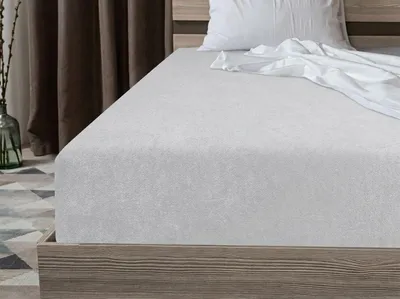 Produktbild von Fleece-Spannbettlaken MOLTON silber 180x200, KI-generiertes Bild