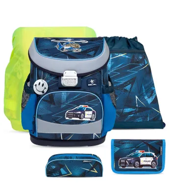 Produktbild von Mini-Fit Police Schulranzen Set 5-teilig mit extra Regenschutz