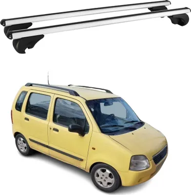 Image de Barres de toit Transversales pour Suzuki R+ 1997-2004 Aluminium Argent