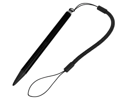 Produktbild von Touchscreen-Malstift, resistiver Stylus mit Federschnur für POS-PDA Navigator (schwarz)