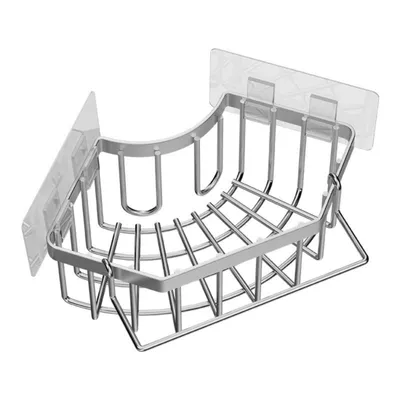Produktbild von Geschirrkörbe, Küchenorganizer-Set, Spülbecken Organizer, Schwämmhalter, Sink Caddy Organizer, Spülbürstenhalter, Dreieckiges, stanzfreies Design