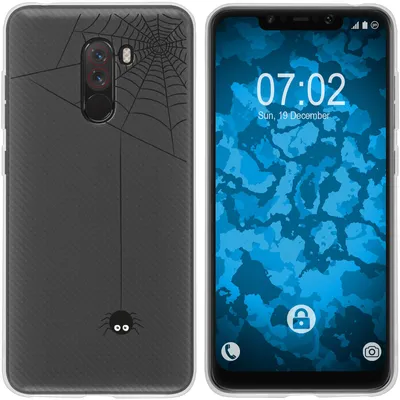 Produktbild von PhoneNatic Case kompatibel mit Xiaomi Pocophone F1 Silikon-Hülle Herbst Spinne/Spider M3
