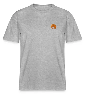 Produktbild von Spreadshirt Pumuckl Stickdesign Relaxed Fit Uni T-Shirt, 3XL, Grau meliert