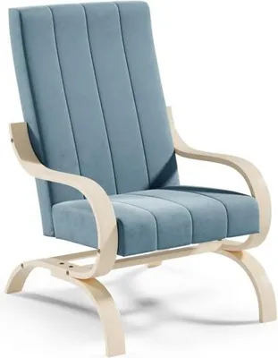 Zdjęcie produktu dla LIKMA Turkusowy Fotel Otto Finka Do Salonu Z Podłokietnikami Nowoczesny Fotel Wypoczynkowy 64x101x83 cm Do Sypialni Tapicerowany