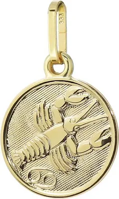Produktbild von Krebs Sternzeichen 333 8 Karat Gelbgold 12mm Kettenanhänger Horoskop Zodiak 9128