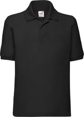 Produktbild von Fruit of the Loom - Poloshirt für Kinder kurzärmlig BC389 (128 (7-8 Jahre)) (Schwarz)