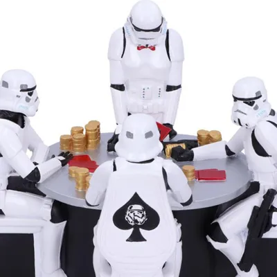 Produktbild von Nemesis Now Stormtrooper Star Wars Diorama Pokerface Figur 18 Cm Weiß Weiß One Size