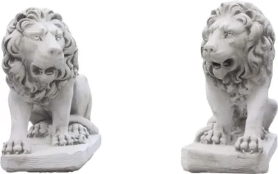 Produktbild von Steinfiguren Horn Löwenset aus Steinguss, JA-1574uJA-1575