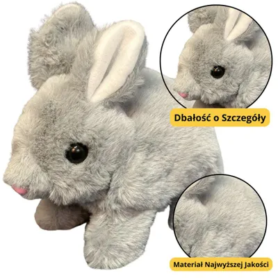 Produktbild von Lean Plüsch Maskottchen Huggable Rabbit Kaninchen Grau 18Cm