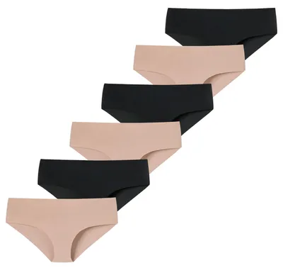 Produktbild von Schiesser Damen Panty Invisible Light 6-Pack schwarz,mapple - Größe 44