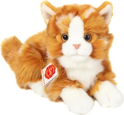 Produktbild von Teddy Hermann Katze rot getigert liegend 20 cm