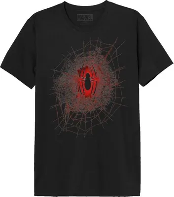 Produktbild von Spider-Man T-Shirt Herren Destroyed Spider Web schwarz S