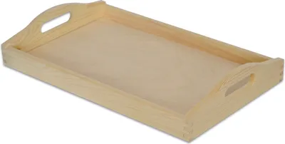 Obrázok produktu pre Creative Deco Malé Servírovací Podnos Drevo s Rukoväťou | 30 x 20 x 6,3 cm | Neošetrený Drevený Podnos Ideálny na Servírovanie, Zdobenie, do Kuchyne a na Raňajky