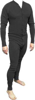 Produktbild von Long John Western Unterwäsche schwarz Einteiler Baumwolle Cowboy Unterhose XL - 54/56
