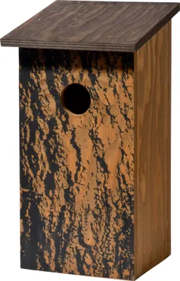 Produktbild von dobar Klassischer Nistkasten mit Baumrinde-Aufdruck "Quercus robur", 15,5 x 14,5 x 30 cm, Motiv: Eiche