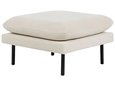 Obrázek produktu pro BELIANI Světle béžový sametový čalouněný taburet moderní retro styl  stolička podnožka do obývacího pokoje