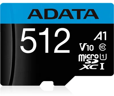 Image de ADATA Premier 512GB microSDXC (UHS-I U1, Class 10, V10, A1) (AUSDX512GUICL10A1-RA1)