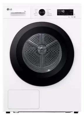 Produktbild von LG RNX1009NWK, Freistehend, Frontlader, Wärmepumpe, Weiß, Touchsteuerung, Drehregler, Schwarz