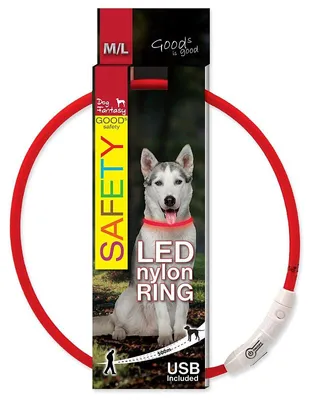 Immagine prodotto di Collare cane FANTASY luce USB rosso 65cm 1pc