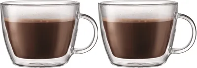 Immagine prodotto di Bodum BISTRO, set da 2 tazze da caffè latte, a doppia parete, 0,45 l, con manico