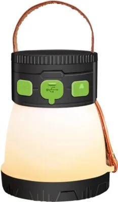 Produktbild von Solar-Campinglaterne, 7800 mAh, wiederaufladbar, 1500 Lumen, 8 Helligkeitsmodi mit RGB und Taschenlampe für Notangeln