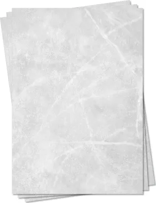 Produktbild von Gastronomie Papier (Grau-Eis-Marmor, DIN A4, 100 Blatt, MPA-5260) für Speisekarten. Marmoriertes Papier, Marmorpapier grau einseitig bedruckt