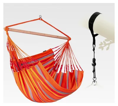 Produktbild von Hängesessel mit Baum- und Pfostenbefestigung - Wetterfester Hängesessel für Innen und Außen, Sitzhängeschaukel für Garten und Balkon, XL Hängesessel für 2 Personen - Kingsize, Toucan